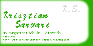 krisztian sarvari business card