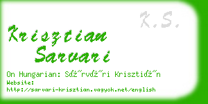 krisztian sarvari business card